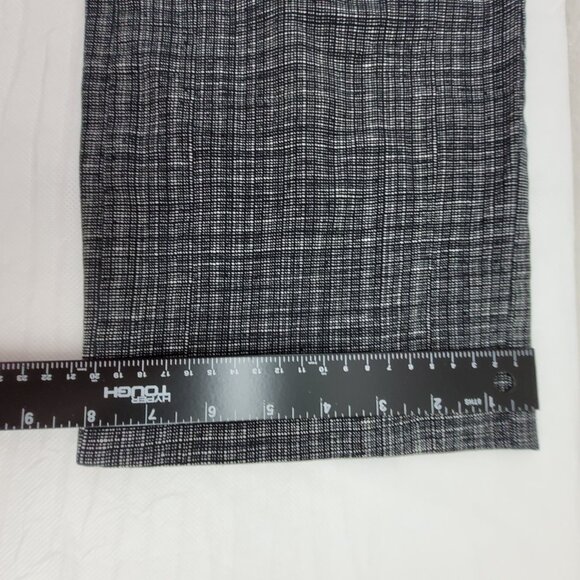 Express Design Studio Editor Capri sz 2 Cropped Pant Black Gray Patterned Cotton - Picture 12 of 13